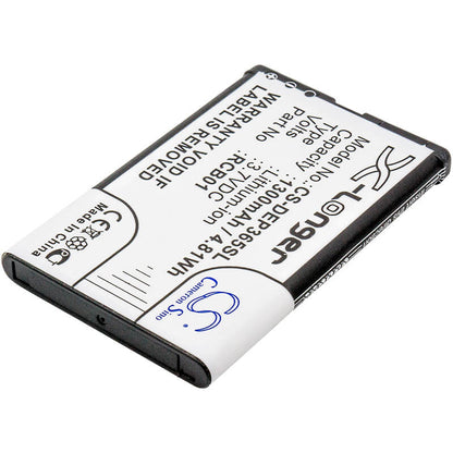 3.7V, 1300mAh, Li-ion Battery fits Doro, Primo 365, 4.81Wh