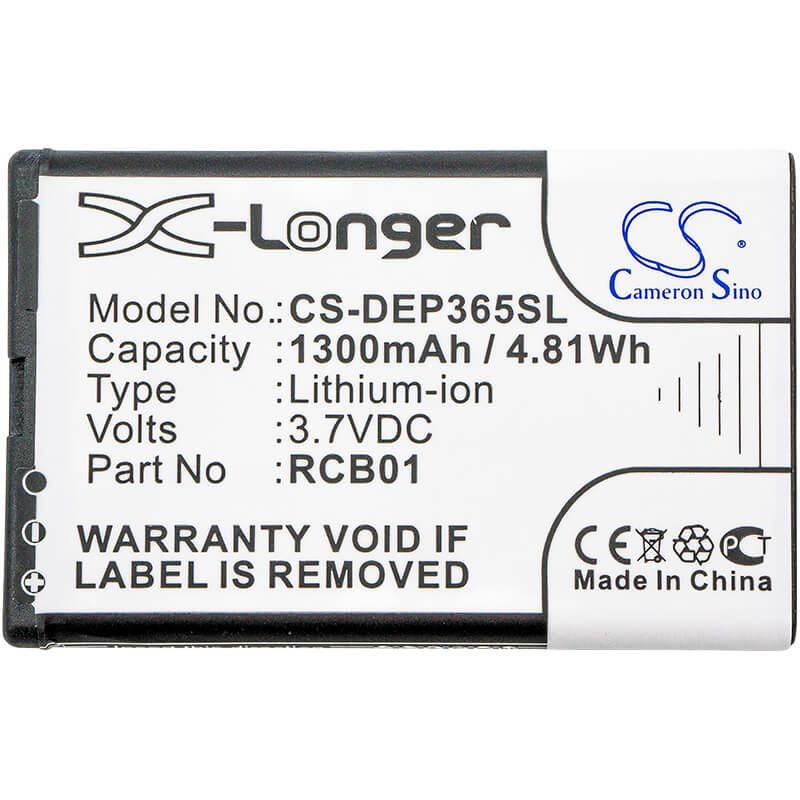 3.7V, 1300mAh, Li-ion Battery fits Skylink, Duos, 4.81Wh
