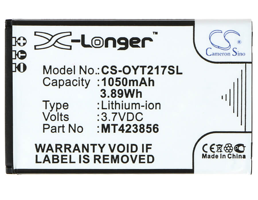 3.7V, 1050mAh, Li-ion Battery fits Olympia, 2179, Touch, 3.885Wh
