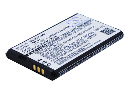 3.7V, 1300mAh, Li-ion Battery fits Microsoft, Lumia 435, Lumia 532, 4.81Wh