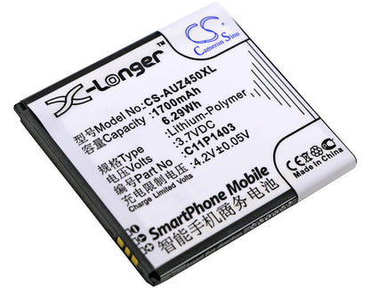 3.7V, 1700mAh, Li-Polymer Battery fits Asus, A450cg, Zenfone 4.5, 6.29Wh