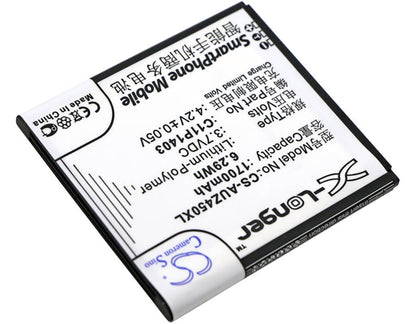3.7V, 1700mAh, Li-Polymer Battery fits Asus, A450cg, Zenfone 4.5, 6.29Wh