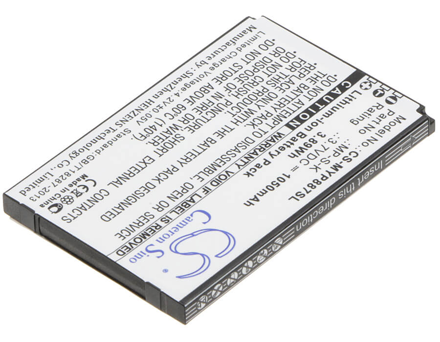 3.7V, 1050mAh, Li-ion Battery fits Myphone, 8870, 3.885Wh