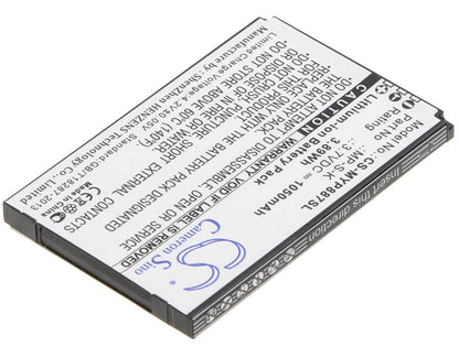 3.7V, 1050mAh, Li-ion Battery fits Myphone, 8870, 3.885Wh