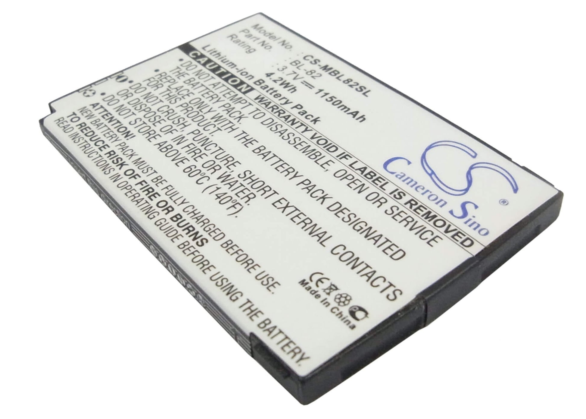 3.7V, 1150mAh, Li-ion Battery fits I-mobile, 2206, 4.255Wh