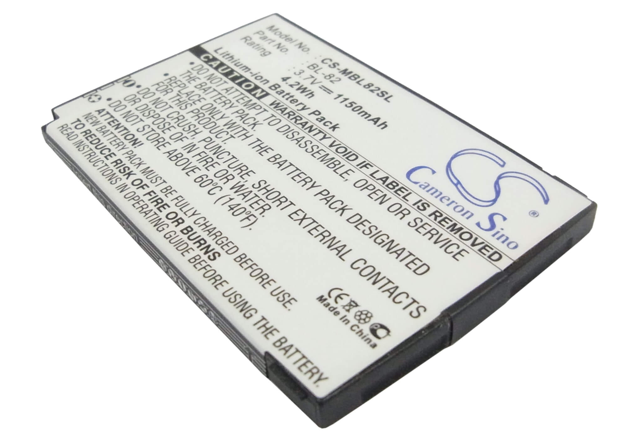 3.7V, 1150mAh, Li-ion Battery fits I-mobile, 2206, 4.255Wh
