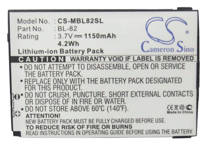 3.7V, 1150mAh, Li-ion Battery fits I-mobile, 2206, 4.255Wh