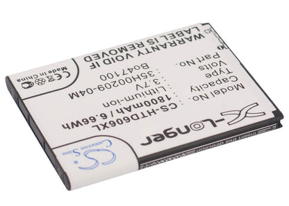 3.8V, 1800mAh, Li-ion Battery fits Htc, Cp3, Desire 326, 6.84Wh