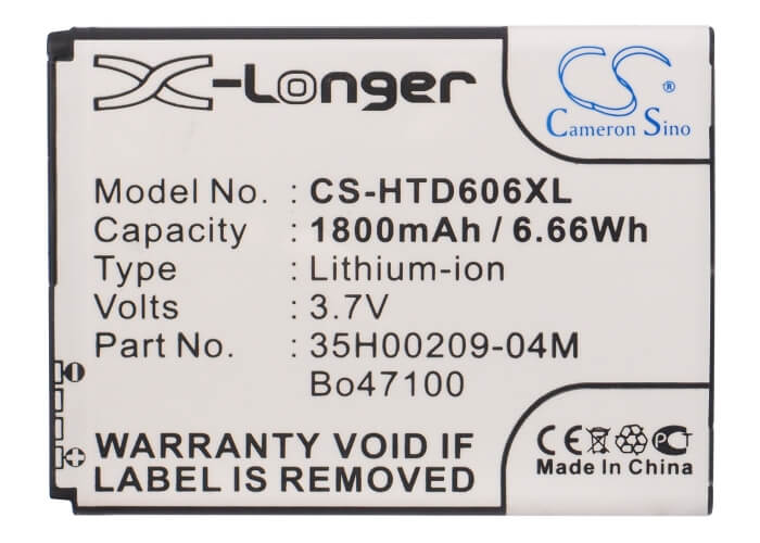3.8V, 1800mAh, Li-ion Battery fits Htc, Cp3, Desire 326, 6.84Wh