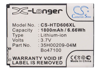 3.8V, 1800mAh, Li-ion Battery fits Htc, Cp3, Desire 326, 6.84Wh
