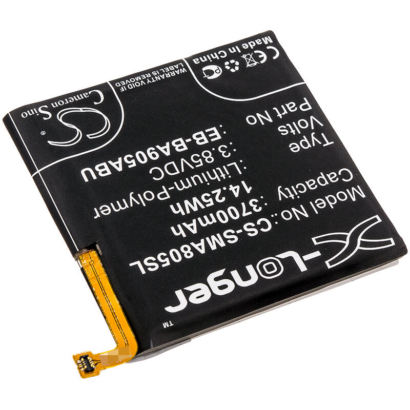 3.85V, 3700mAh, Li-Polymer Battery fits Samsung, Galaxy A80, Galaxy A80 2019, 14.245Wh