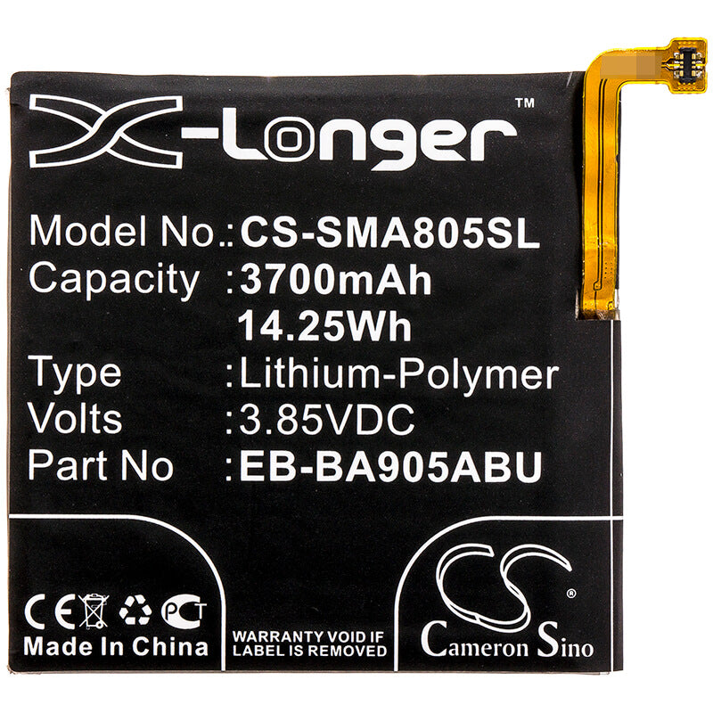 3.85V, 3700mAh, Li-Polymer Battery fits Samsung, Galaxy A80, Galaxy A80 2019, 14.245Wh