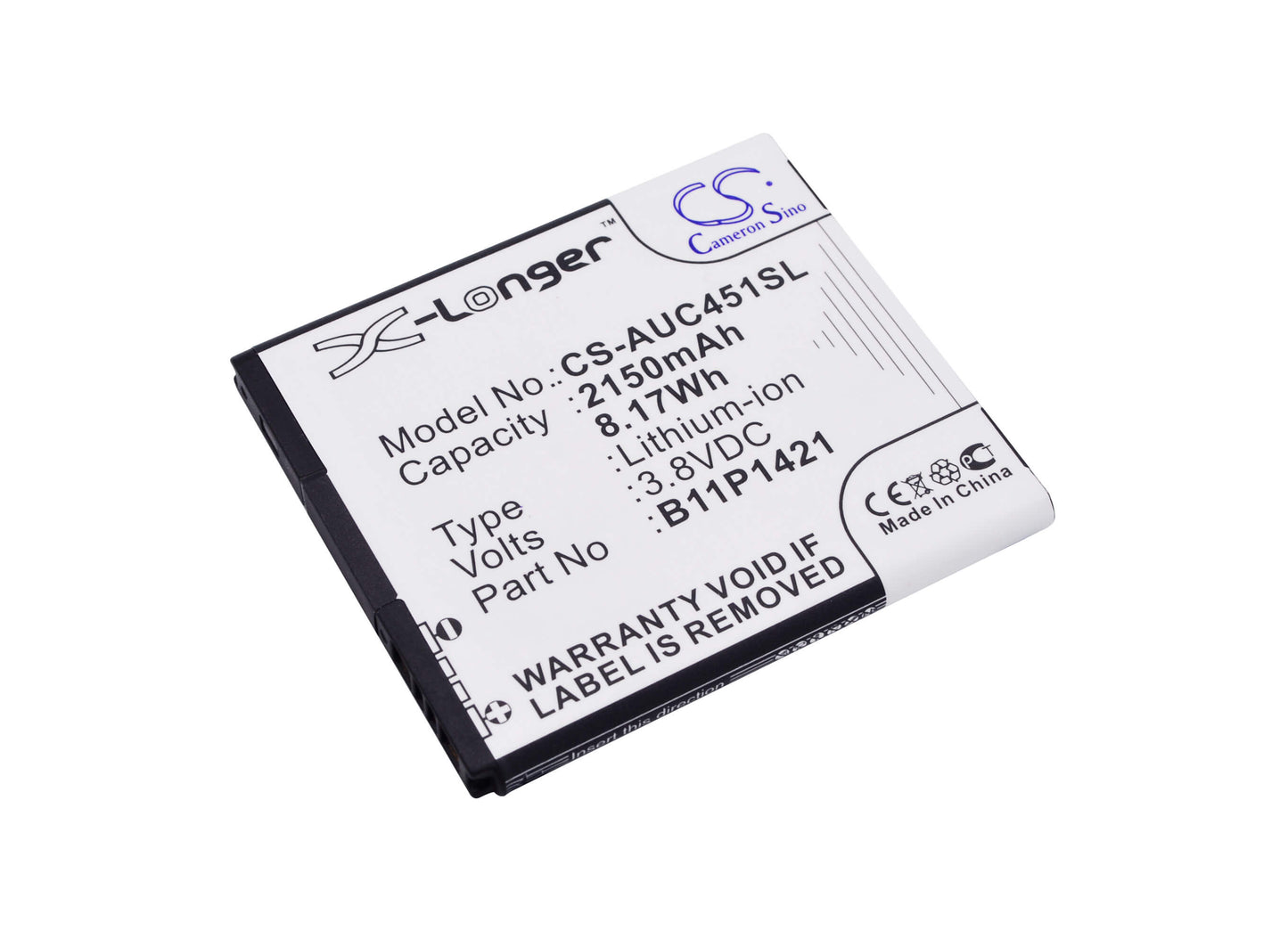3.8V, 2150mAh, Li-ion Battery fits Asus, Z007, Zc451cg, 8.17Wh