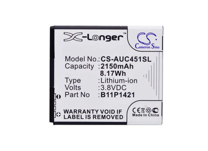 3.8V, 2150mAh, Li-ion Battery fits Asus, Z007, Zc451cg, 8.17Wh