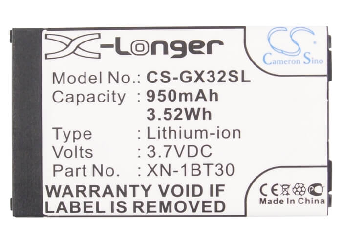 3.7V, 950mAh, Li-ion Battery fits Sharp, 550sh, Gx15, 3.515Wh