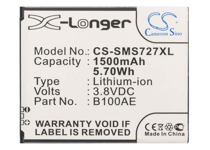 3.8V, 1500mAh, Li-ion Battery fits Samsung, Galaxy Ace 3, Galaxy Ace 3 3g, 5.7Wh