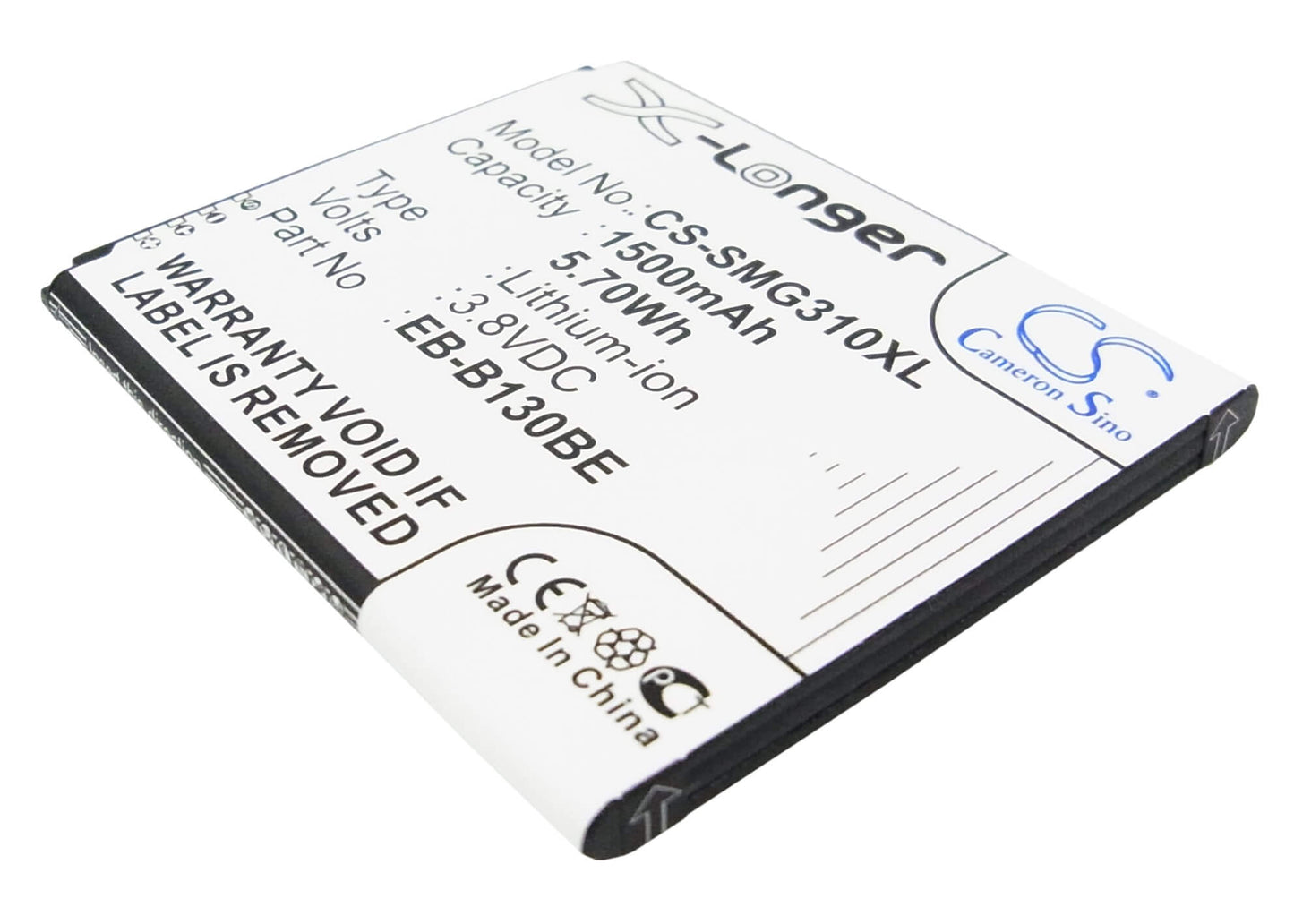 CS-SMG310XL, Mobile, Smartphone 3.8V, 1500mAh, Li-ion Battery fits Samsung, Galaxy Ace 4 3g, Galaxy Ace Nxt, 5.7Wh