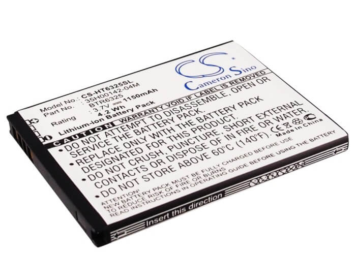 3.7V, 1150mAh, Li-ion Battery fits Verizon, Adr6400, Thunderbolt, 4.255Wh
