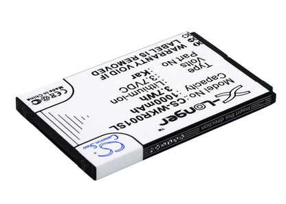 3.7V, 1000mAh, Li-ion Battery fits Wiko, Fiji, Kar, 3.7Wh