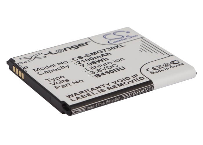 3.8V, 2100mAh, Li-ion Battery fits Samsung, Afyon, Galaxy Core 4g, 7.98Wh