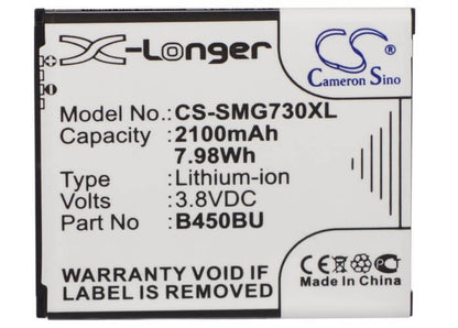 3.8V, 2100mAh, Li-ion Battery fits Samsung, Afyon, Galaxy Core 4g, 7.98Wh