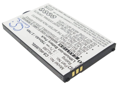 3.7V, 750mAh, Li-ion Battery fits Huawei, Cricket J88b, Ez Cricket J88, 2.775Wh