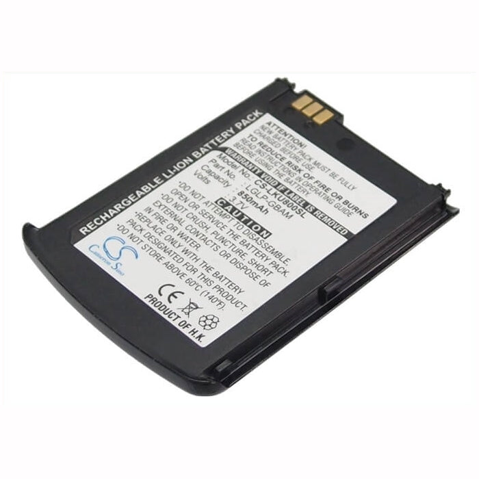 3.7V, 850mAh, Li-ion Battery fits Lg, Ku800, 3.145Wh