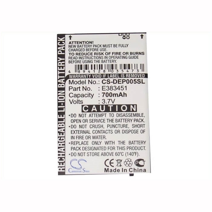 3.7V, 700mAh, Li-ion Battery fits Doro, 324, Easy5, 2.59Wh