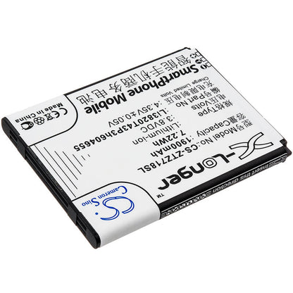 3.8V, 1900mAh, Li-ion Battery fits Zte, Jasper, Jasper Lte, 7.22Wh