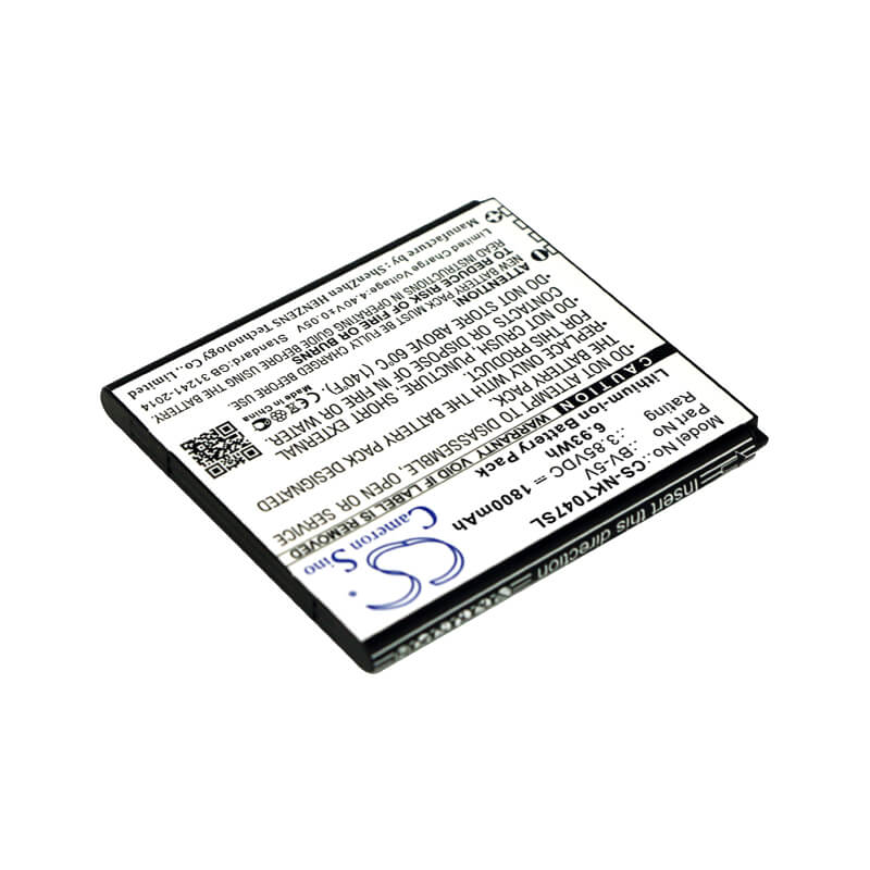 3.85V, 1800mAh, Li-ion Battery fits Nokia, 1, Ta-1047, 6.93Wh