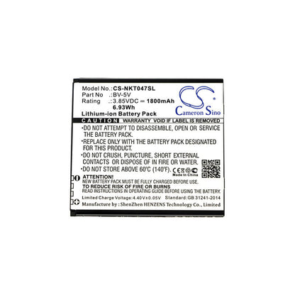 3.85V, 1800mAh, Li-ion Battery fits Nokia, 1, Ta-1047, 6.93Wh