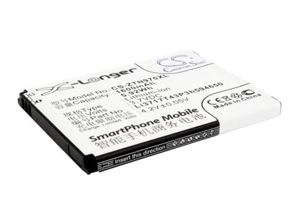 3.7V, 1600mAh, Li-ion Battery fits Zte, Blade 3, Blade 3 Pro, 5.92Wh