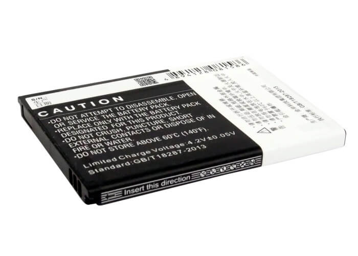 3.7V, 1600mAh, Li-ion Battery fits Zte, Blade 3, Blade 3 Pro, 5.92Wh