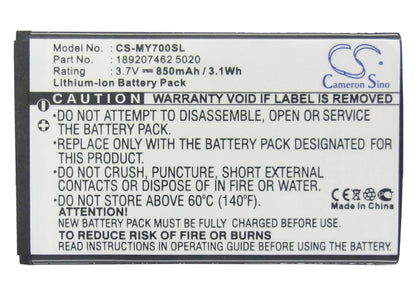 3.7V, 850mAh, Li-ion Battery fits Sagem, My419x, My700x, 3.145Wh