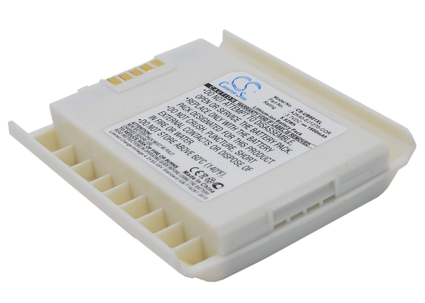 3.7V, 1600mAh, Li-ion Battery fits Gigabyte, Gsmart I300, 5.92Wh