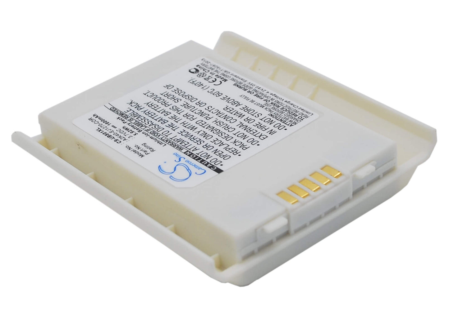 3.7V, 1600mAh, Li-ion Battery fits Gigabyte, Gsmart I300, 5.92Wh