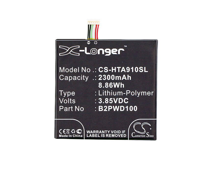3.85V, 2300mAh, Li-Polymer Battery fits Htc, 2pwd100, One A9s, 8.855Wh