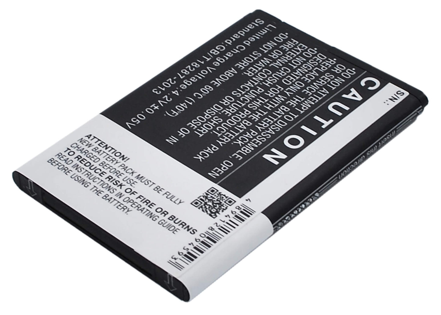 3.7V, 950mAh, Li-ion Battery fits Wiko, Dolfy, Kar 2, 3.515Wh