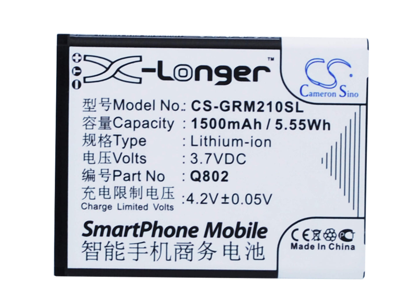3.7V, 1500mAh, Li-ion Battery fits Green Orange, M2s, Mars 2s, 5.55Wh