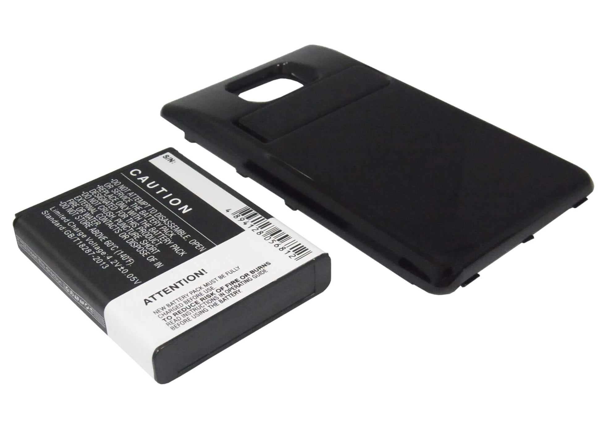 Black, 3.7V, 3200mAh, Li-ion Battery fits Samsung, Galaxy S Ii, Galaxy S2, 11.84Wh