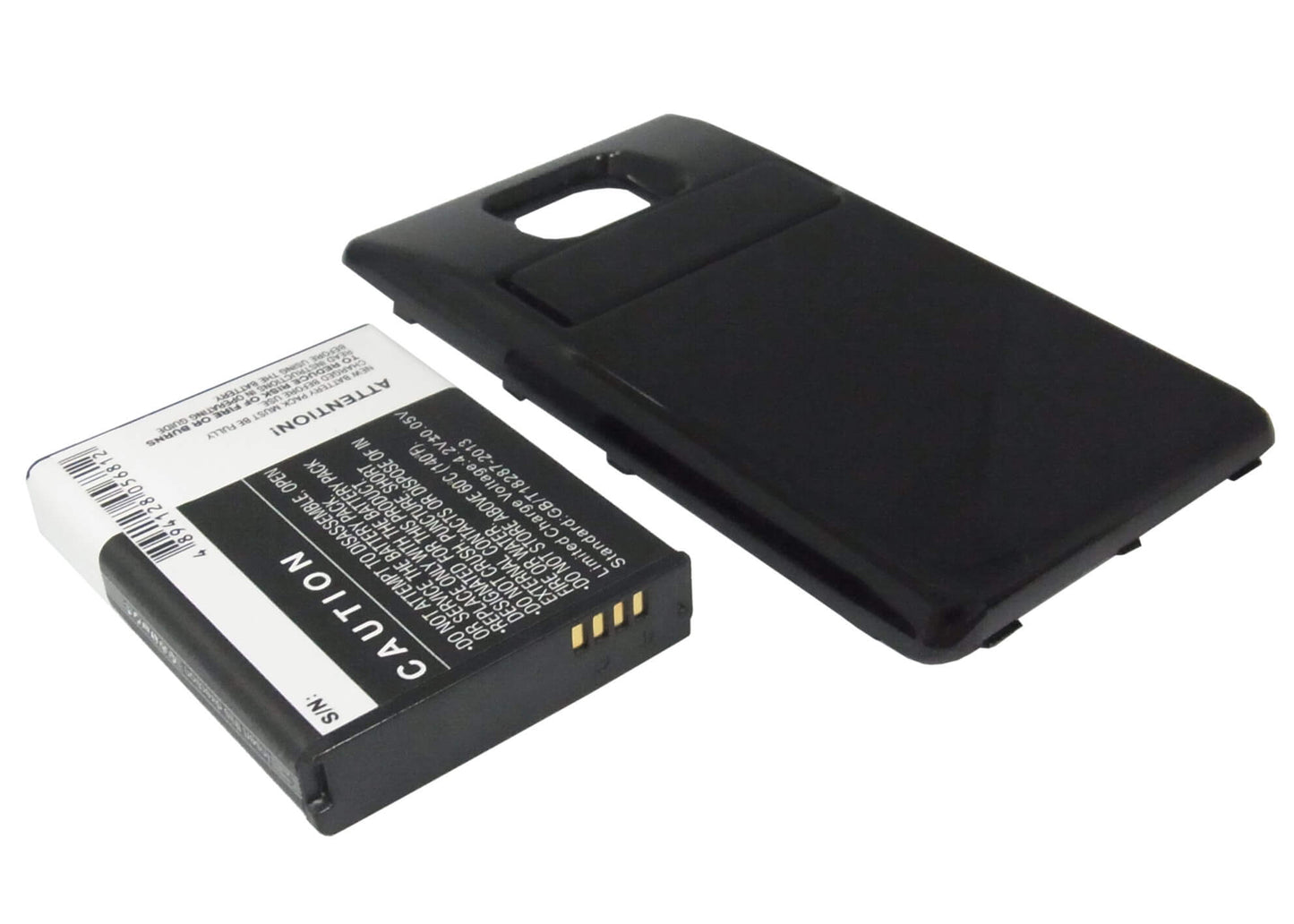 Black, 3.7V, 3200mAh, Li-ion Battery fits Samsung, Galaxy S Ii, Galaxy S2, 11.84Wh