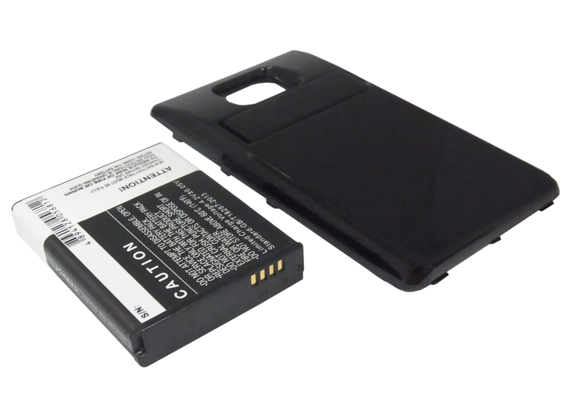 Black, 3.7V, 3200mAh, Li-ion Battery fits Samsung, Galaxy S Ii, Galaxy S2, 11.84Wh