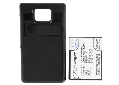 Black, 3.7V, 3200mAh, Li-ion Battery fits Samsung, Galaxy S Ii, Galaxy S2, 11.84Wh