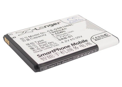 3.7V, 1500mAh, Li-ion Battery fits Gigabyte, Gsmart Rio R1, 5.55Wh