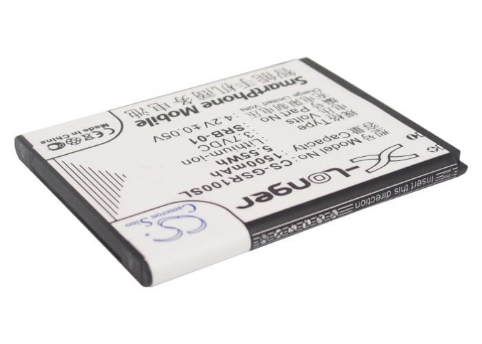 3.7V, 1500mAh, Li-ion Battery fits Gigabyte, Gsmart Rio R1, 5.55Wh