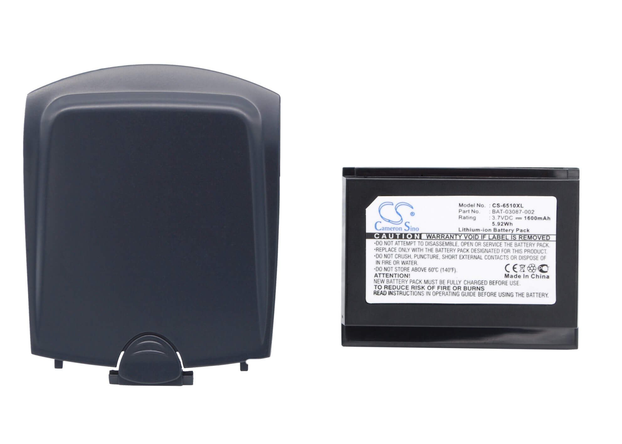 3.7V, 1600mAh, Li-ion Battery fits Blackberry, 6510, 7510, 5.92Wh