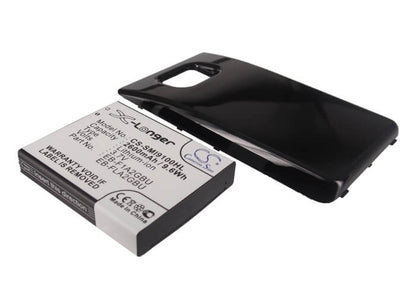 Black, 3.7V, 2600mAh, Li-ion Battery fits Samsung, Galaxy S Ii, Galaxy S2, 9.62Wh