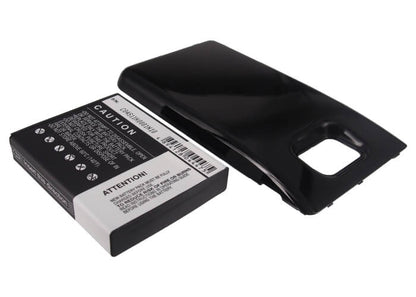 Black, 3.7V, 2600mAh, Li-ion Battery fits Samsung, Galaxy S Ii, Galaxy S2, 9.62Wh