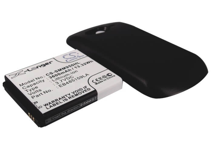 3.7V, 3600mAh, Li-ion Battery fits Virgin Mobile, Galaxy Reverb, Sph-m950, 13.32Wh