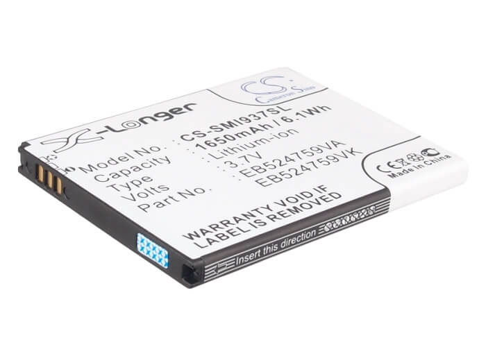 3.7V, 1650mAh, Li-ion Battery fits Samsung, Focus S, Gt-b9062, 6.105Wh